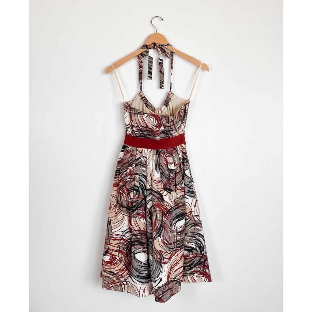 Anthropologie Viola Graphic Halter Dress, 6 - Picture 2 of 7